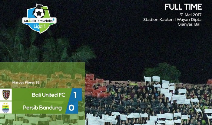 Hasil bali United vs Persib skor akhir 1-0