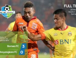 Dibantai Borneo FC 3 Gol, Bhayangkara FC Pulang dengan Tangan Hampa