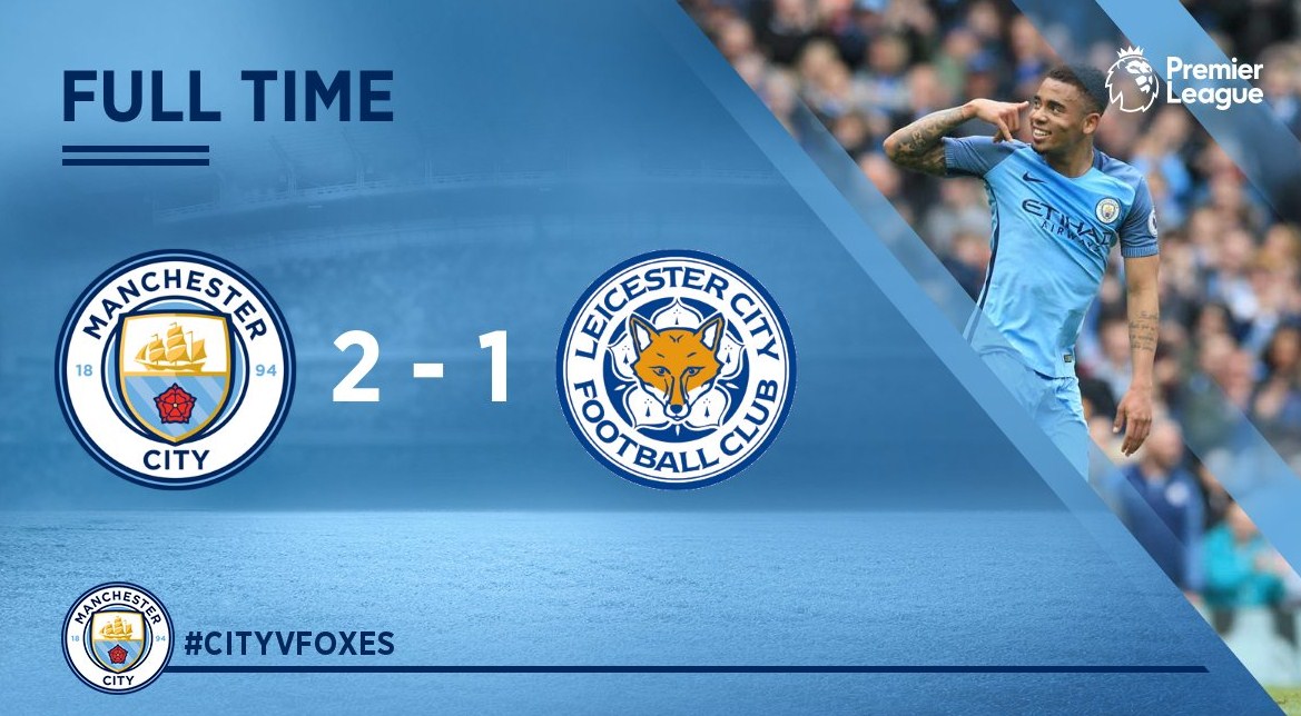 Hasil Man City vs Leicester Ckor akhir 2-1