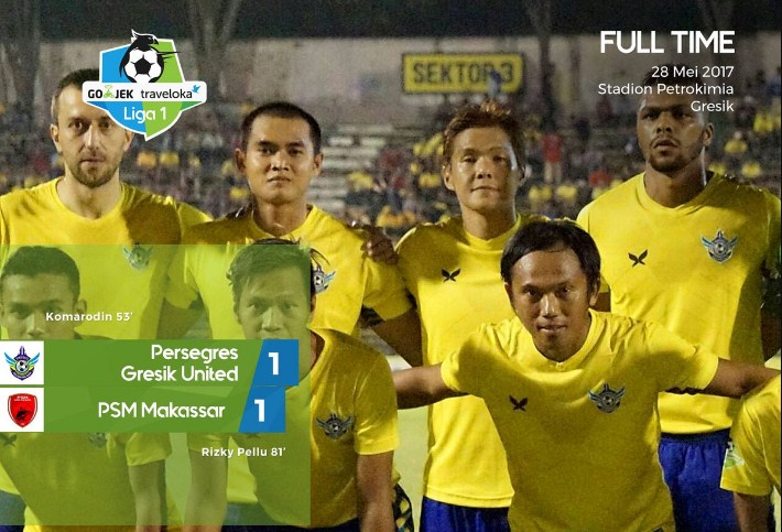 hasil persegres vs PSM skor akhir 1-1