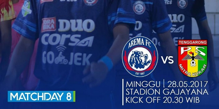 live streaming Arema vs Mitra Kukar siaran langsung Liga 1 malam ini di TV One