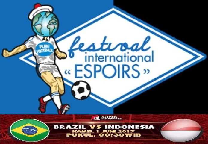 Live streaming Brasil vs Indonesia siaran langsung Toulon Tournament malam ini