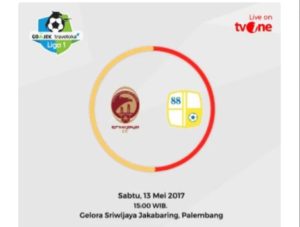 Live Streaming Sriwijaya FC vs Barito Putera, Siaran Langsung Liga 1 Hari Ini di TV One