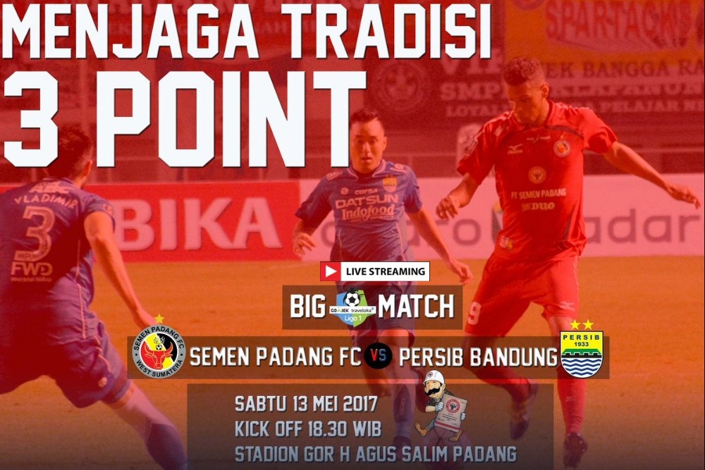 streaming Semen Padang vs Persib, siaran langsung Liga 1 hari ini di TV One