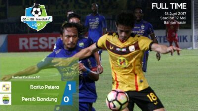 hasil Barito vs Persib skor akhir 1-0