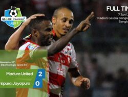 Boaz Dapat Kartu Merah, Madura United Bekuk Persipura Dua Gol Tanpa Balas