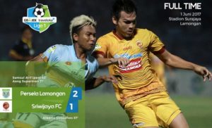 Sempat Tertinggal, Persela Bekuk Sriwijaya FC di Surajaya