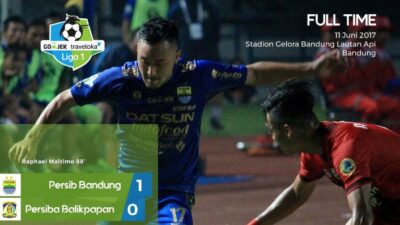 hasil Persib vs Persiba skor akhir 1-0