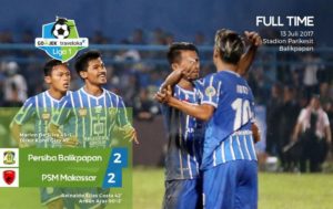 Hasil Persiba vs PSM Makasar, Skor Akhir 2-2 Hasil Liga 1 Malam Ini, Kamis 13/7/2017
