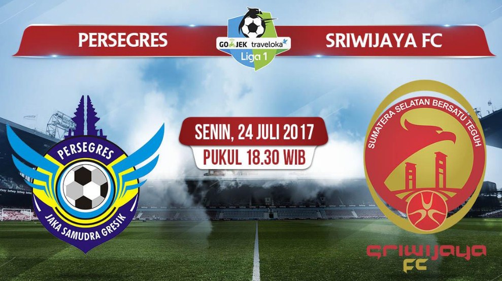 Live Streaming Gresik United vs Sriwijaya FC Siaran langsung liga 1 hari ini di TV One