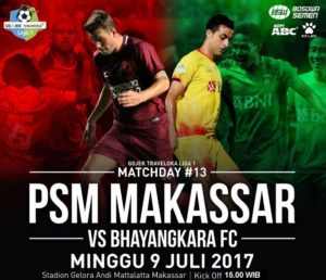 TV Online – Live Streaming PSM Makasar vs Bhayangkara FC, Siaran Langsung Liga 1 Hari Ini, Minggu 9/7/2017