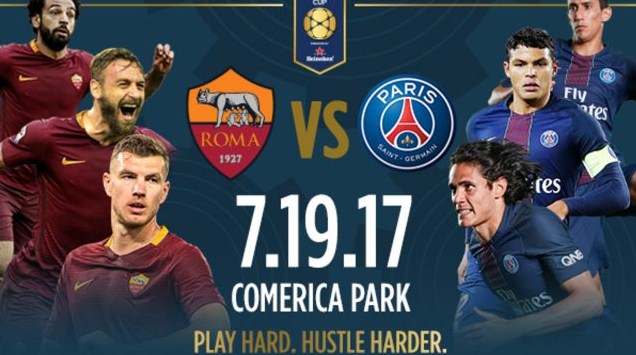 TV Online – Live Streaming Roma vs PSG, Siaran Langsung ICC Hari Ini, Kamis, 20/7/2017