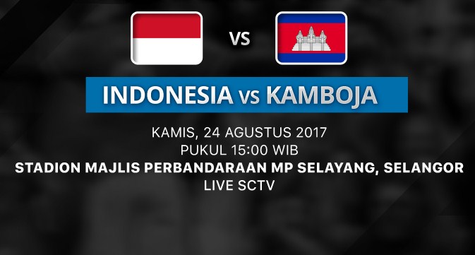 Live Streaming Indonesia vs Kamboja, siaran langsung Sea Games hari ini di SCTV