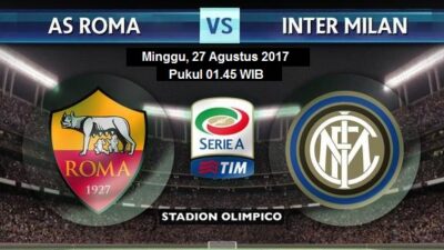 Live Streaming Roma vs Inter Milan, siaran langsung liga italia malam Ini