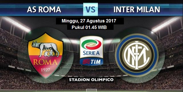 Live Streaming Roma vs Inter Milan, siaran langsung liga italia malam Ini