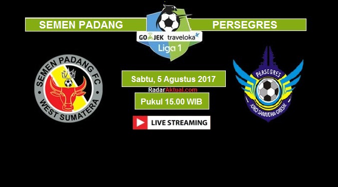 Live Streaming Semen Padang vs Persegres, siaran langsung liga 1 hari ini