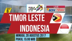 TV Online – Live Streaming Timor Leste vs Indonesia, Siaran Langsung Sea Games Hari Ini, Minggu 20/8/2017