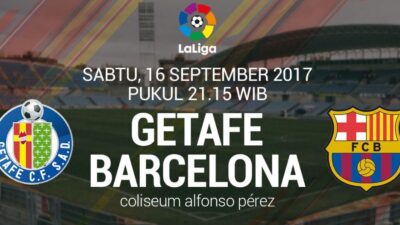 Nonton Online – Live Streaming Getafe vs Barcelona, Siaran Langsung Liga Spanyol Malam Ini, Sabtu 16/9/2017