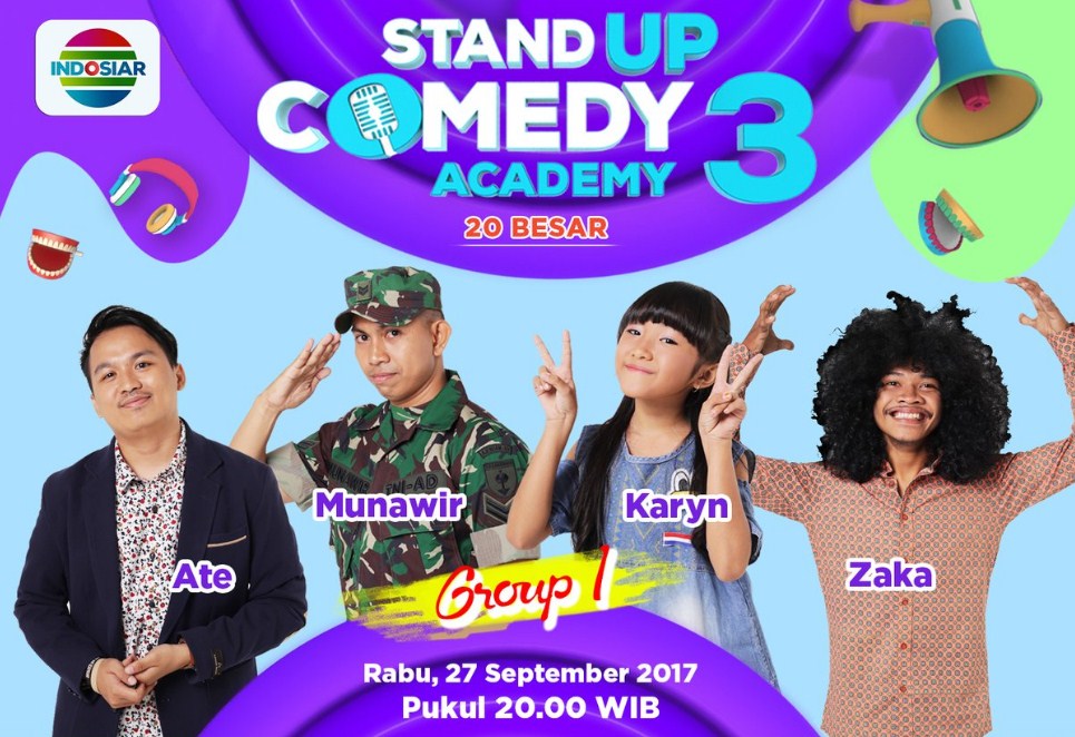 komika yang gantung mic grup 1 SUCA 3 Top 20 besar tadi malam, Rabu 27 September 2017