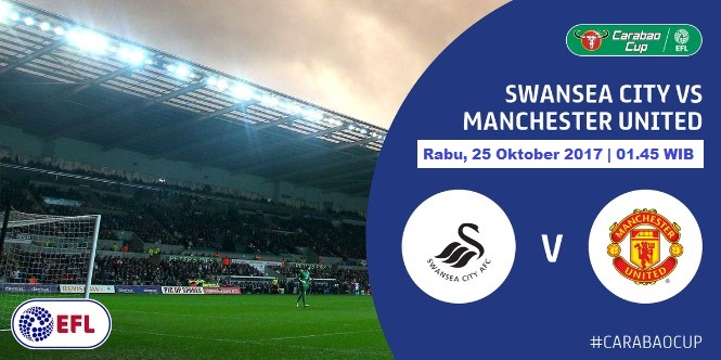 live Streaming Swansea vs MU, siaran langsung piala Liga Inggris malam ini