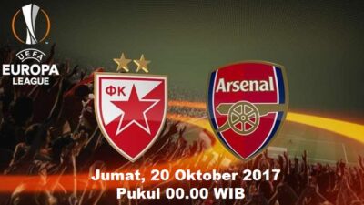 TV Online – Live Streaming Red Star Belgrade vs Arsenal, Siaran Langsung Liga Europa Jumat, 20/10/2017 Tengah Malam Ini