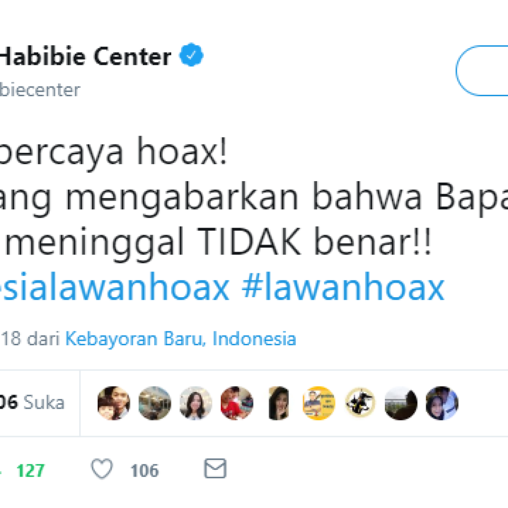 Kabar BJ Habibie Meninggal Dunia Itu Hoax!