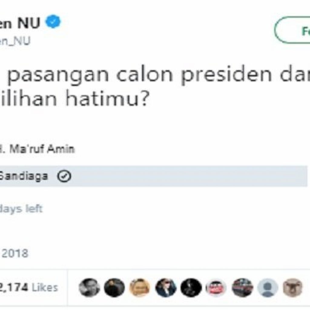 Prabowo-Sandi Unggul di Polling Komunitas Nahdlatul Ulama Radar Aktual