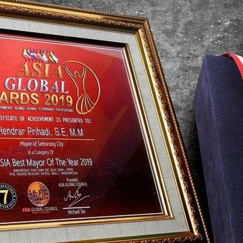 Hendrar Prihadi Sabet Gelar Asia Best Mayor 2019