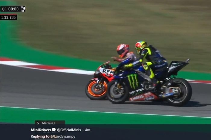 Insiden Kualifikasi MotoGP San Marino 2019, Marquez Salahkan Rossi