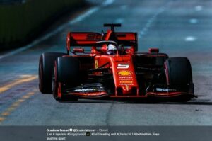 F1 GP Singapura, Kemenangan Perdana Vettel di Musim 2019