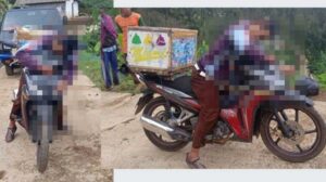 Merinding! Meninggal di Atas Motor, Penjual Es Keliling Tetap Tegak Berdiri