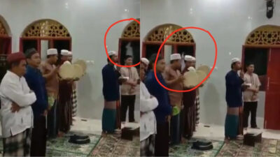 Viral! Sosok Pocong Lewat Saat Jemaah Masjid Kemiri Muka Depok Selawatan