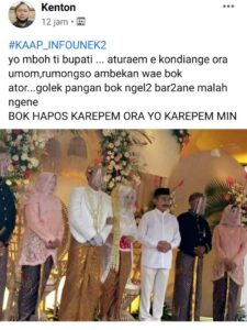 Viral! Foto Bupati Pati Hadiri Pernikahan Tanpa Masker, Banjir Kritikan Warganet