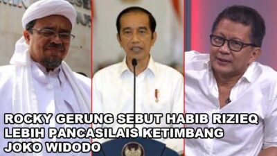 Rocky Gerung Sebut Habib Rizieq Shihab Lebih Pancasilais Daripada Jokowi, Ini Alasannya