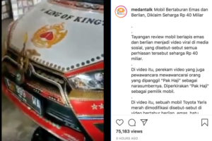 Viral! Toyota Yaris Merah Berlapis Emas, Giok dan Berlian. Harganya Diklaim Rp.40 Miliar