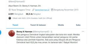 Benny Harman: Kader Demokrat Daerah Diancam Intel Diminta Serahkan Nama Pengurus
