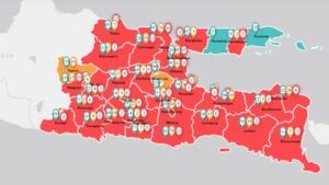 Duh! 33 Dari 38 Kabupaten Kota di Jawa Timur Masuk Zona Merah COVID-19