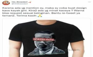 Bikin Desain Kaos Jokowi 404: Not Found’, Tukang Sablon Di Tuban Dipanggil Polda Jatim