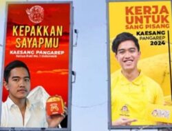 Pasang Baliho ‘Sayap’ Merah dan Baliho ‘Kerja’ Kuning, Kaesang Sindir Puan dan Airlangga?