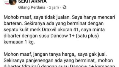 Miris! Tak Punya Uang, Ayah di Solo Tawarkan Sepatunya Ditukar Sekotak Susu Anak
