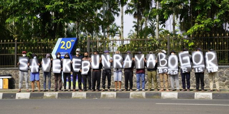 Tolak Komersialisasi Kebun Raya, Bogor.Is.Me Kembali Gelar Aksi Protes Acara Glow Festival