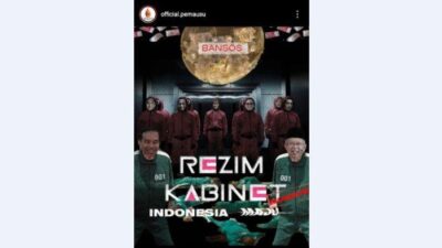 Kritik 2 Tahun Jokowi-Ma’ruf Amin, PEMA USU Bikin Poster Terinspirasi Serial Squid Game