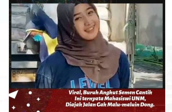 Viral! Mahasiswa Cantik di Makassar Jadi Kuli Panggul, Bongkar Semen Dari Truk Ke Dalam Gudang