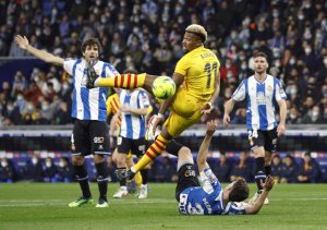 Tampil Memukau, Adama Traore Bikin Assist Lagi Saat Barcelona Ditahan Imbang Espanyol 2-2