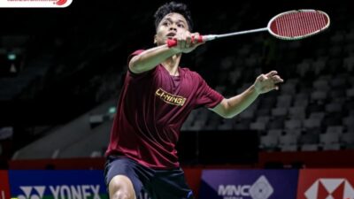 Susah Payah Kalahkan Lee Zii Jia, Anthony Ginting Melaju ke Semifinal Indonesia Masters 2022