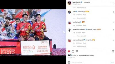 Amankan Gelar Indonesia Masters 2022, Fajar Alfian Banjir Ucapan Selamat Dari Bintang Sepakbola Tanah Air