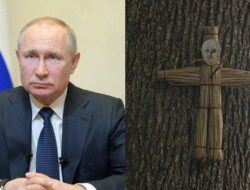 Warga Jepang Santet Putin Pakai Boneka Kutukan, Foto Presiden Rusia Dipaku ke Pohon Suci