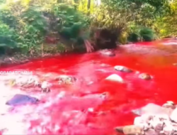 Gempar! Air Sungai Citarum Berubah Merah Darah, Diduga Ini Penyebabnya