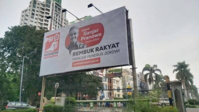 Billboard PSI Dukung Ganjar Capres 2024 Bertebaran di Jakarta