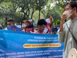 Gelar Aksi Tabur Bunga di Kementerian BUMN, Ratusan Demonstran Desak Dirut MIND ID Dicopot